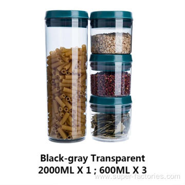 Clear Empty Plastic Jars with Compression Spring Lid